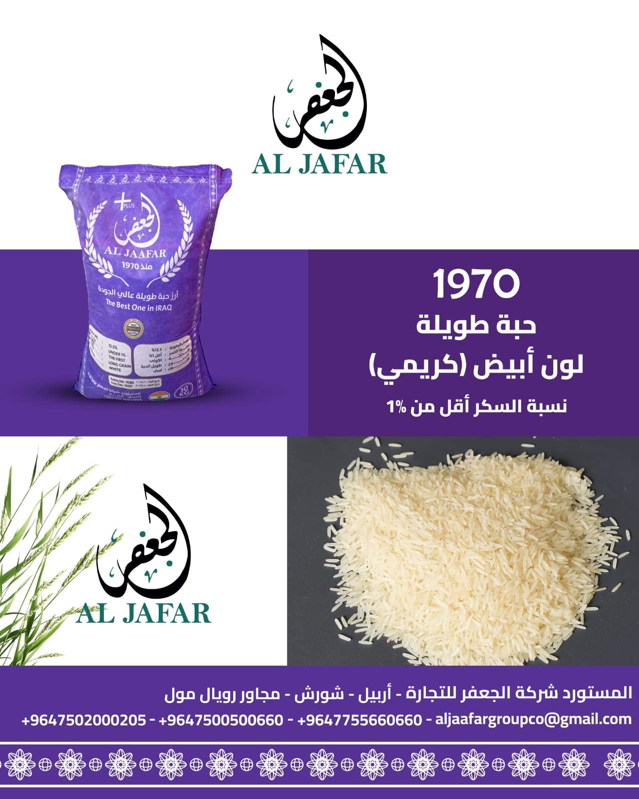 رز الجعفر (الكريمي ) 1970 (الكيس البنفسجي )